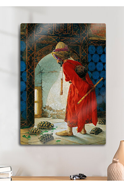 DekorHane Kaplumbağa Terbiyecisi, Osman Hamdi Bey - Metal Baskı Tablo
