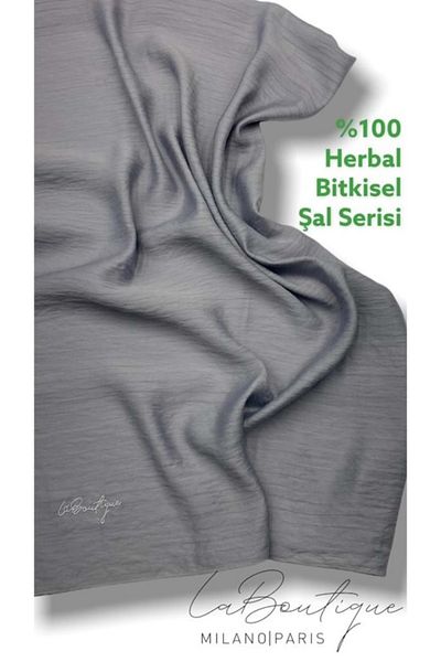 LA BOUTIQUE Storm Gray Herbal Shawl