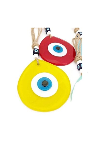 ella'nın çarşısı Κίτρινο Χρωματιστό Μοντέλο Σταγόνας Κοσμήματος με Μάτι της Τ...