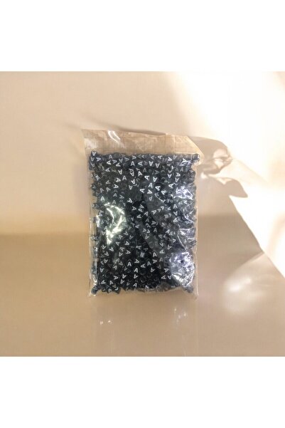 Yumuşakkeçe 250 гр. Черни мъниста с буква А 7x7 мм - За бижута и занаяти