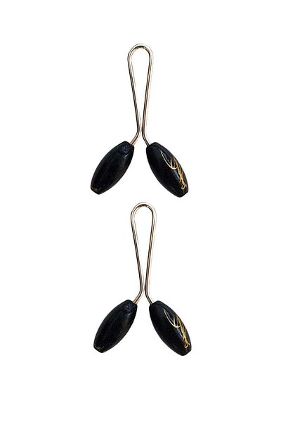 Royaleks Black Hijab Scarf and Shawl Clip - 2 Pieces