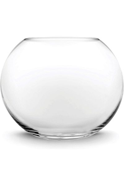 Home Zone وعاء فقاعات زجاجي (ارتفاع 7.5 بوصة وعرض 10 بوصات، تقريبًا 2 جالون) خيارات متعددة للحجم مزهرية وعاء سمك