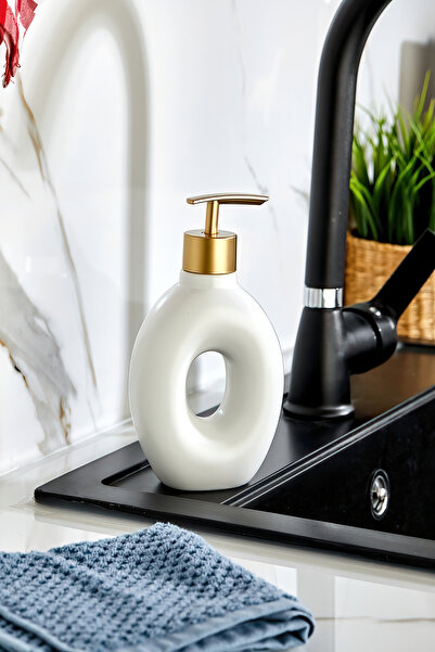 Mabeyn Lüx Porselen Banyo ve Mutfak Sıvı Sabunluk Deterjanlık