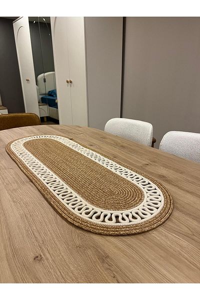 Türkmen Ev Tekstil Iuta, ,Runner, Serviciu american, Placă de încărcare, Față de masă, Față de masă, Decor, Prezentare