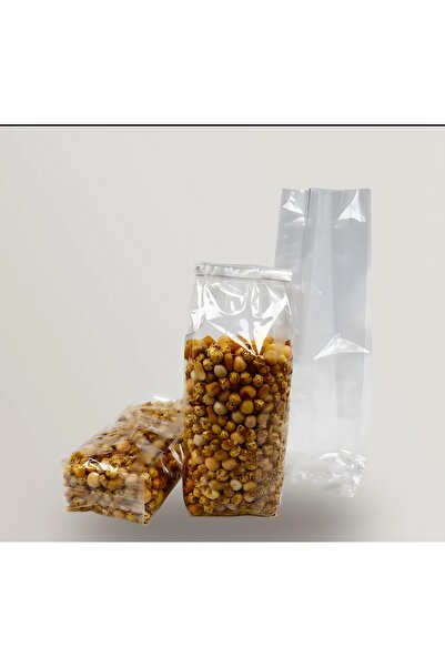 HUR-AY PACK DİK DURABİLEN ŞEFFAF POŞET / ÇEREZ , LOKUM , KURABİYE POŞETİ / 50 ADET