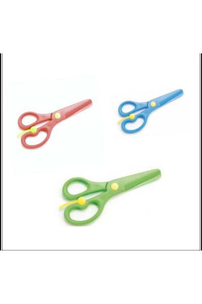 Yuka 1Pc Protect Plastic Paper Scissors for Kids - Spring Blunt Tip