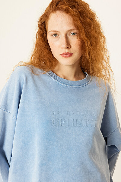 Alexa Dash Bisiklet Yaka Oversize Sweatshirt