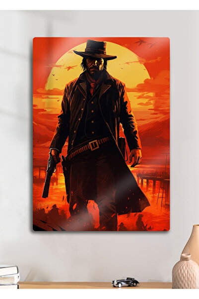 DekorHane Masa de imprimare din metal strălucitor - RDR2, Red Dead Redemption 2