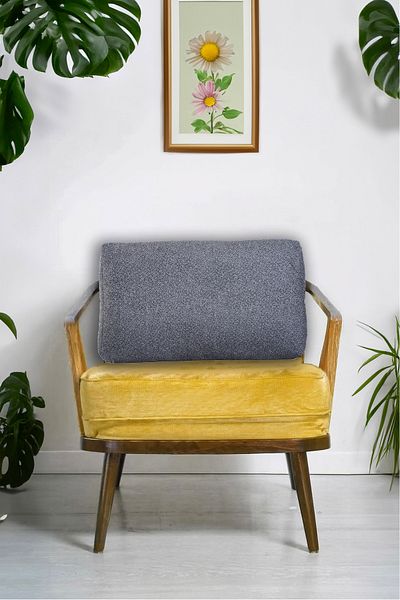 AYPETEKS Model cutie din catifea - Husa pentru scaun Teddy si perna pentru spate