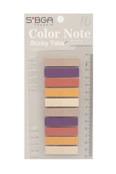 sibga tasarım Transparent Colored Post-It Note Paper - 200 Sheets Bookmark Sticker