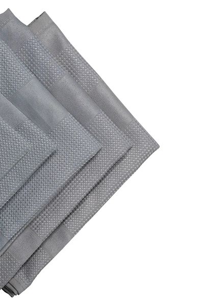 Silver 5 Pieces Gray Microfiber Decorative Glass Cloth