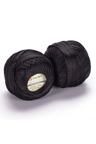Yarnart Τουλίπα - Sparkling Lace Rope Μαύρο-400