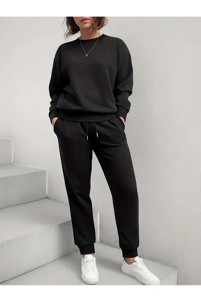 Sezon tekstil Γυναικείο Σετ Φόρμας με Στάμπα και Λαιμόκοψη Ποδηλάτου