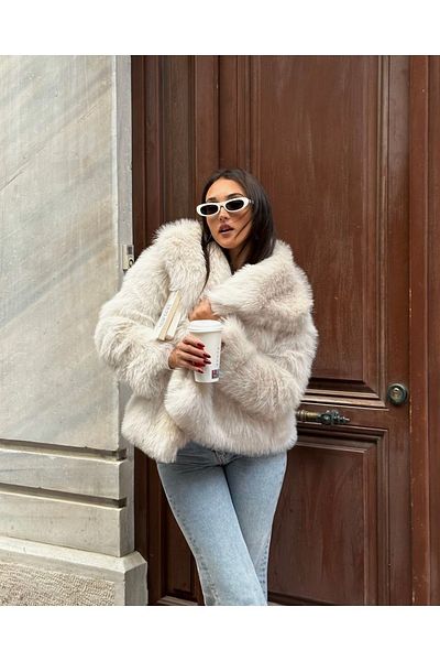Linarose Oversize Fur Coat Lined Soft Touch Oversize Women's Coat