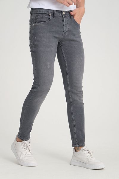 OneZero Ανδρικό τζιν με νύχια σε γκρι Skinny Fit
