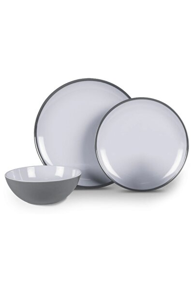 Dometic Kampa Sis Grisi 12 Parça Melamin Yemek Takımı