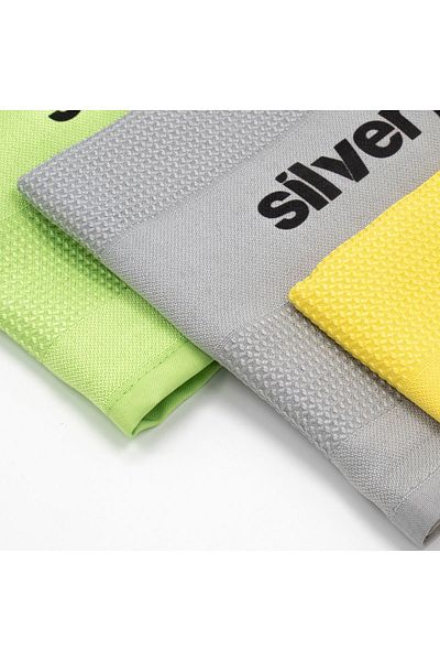 Silver 5 Pieces of Microfiber Decorative Glass Cloth