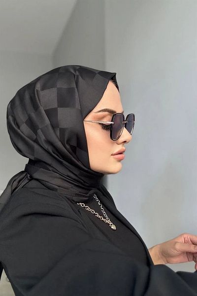 KVSHOME Checkerboard Pattern Cotton Jacquard Shawl
