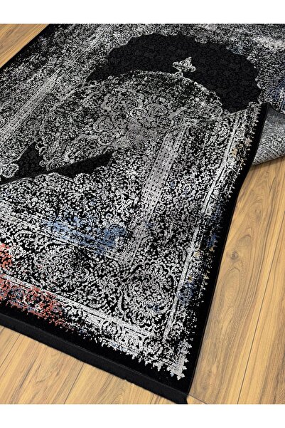 Neşem Halı Boutique DİORA HALI ADEN 6985 B GRI SİYAH Doğal ipliklerle Üretile...