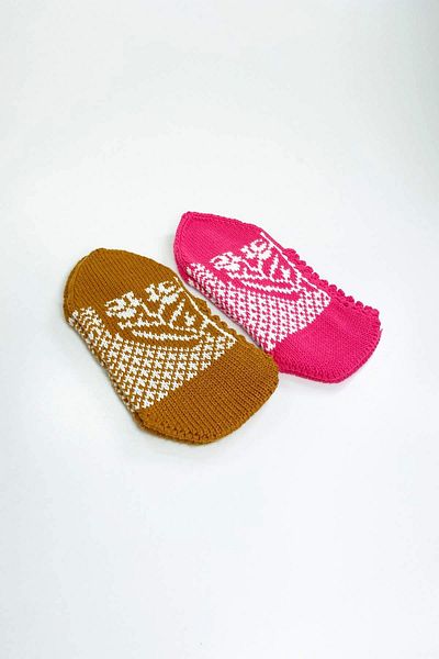 Royaleks 2 Pairs of Hand Knitted Winter Stylish Women's Wool Booties Set 7