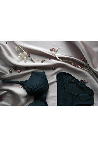 love secret Σετ Lotus ριγέ δαντέλα Bralet και εσώρουχα Γυναικεία εσώρουχα - Κομψό και άνετο σχέδιο