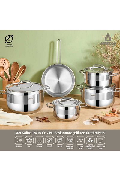 Amboss 9 Piece Stainless Steel Cookware Set