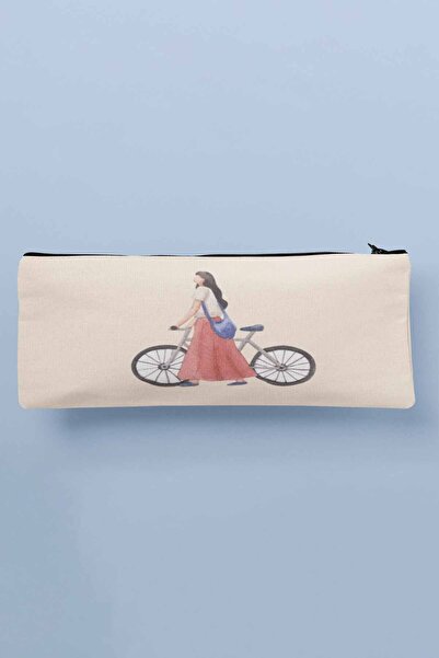 qoeuyl boutique Дівчача сумка для косметики з велосипедом - пенал і гаманець