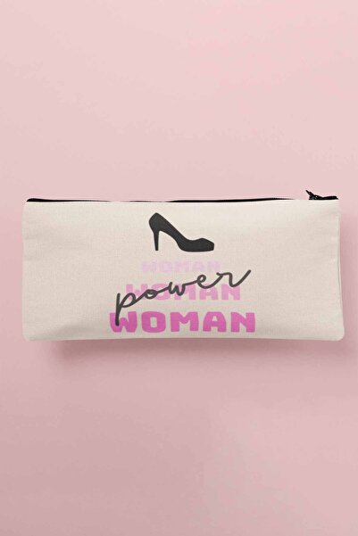 qoeuyl boutique Power Woman з принтом Сумка для косметики з пенал для ручок