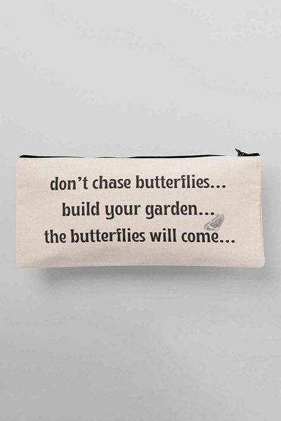 qoeuyl boutique Dont Chase Butterflies Printed Cloth Purse - Στυλό και πορτοφόλι