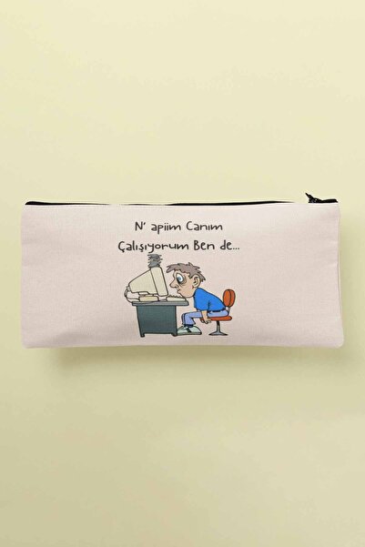 qoeuyl boutique Napiim Canım Я працюю теж, це смішно №2 Сумка для косметики з...