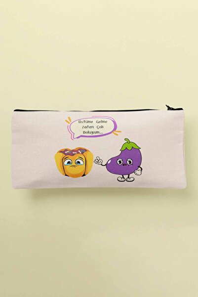 qoeuyl boutique Комічна косметичка з принтом - пенал і гаманець