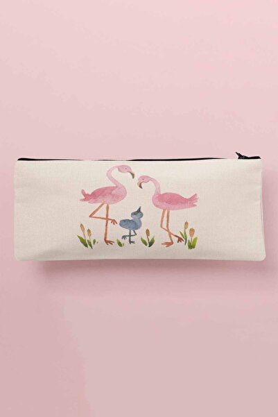 qoeuyl boutique Фламінго Сад Сумка для косметики з принтом, пенал, гаманець