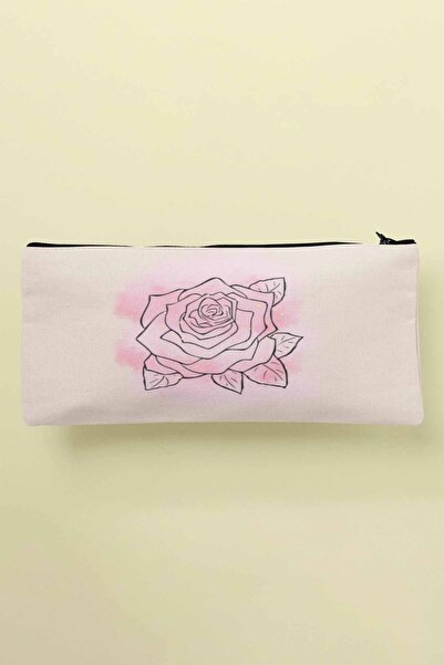 qoeuyl boutique Pink Rose Štampano Mekana tkanina za šminku Torba - Držač za ...