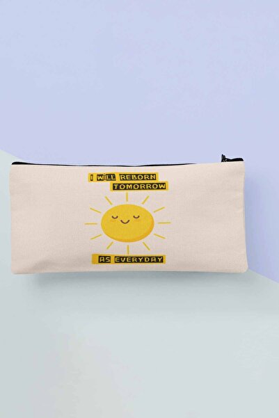 qoeuyl boutique Сумка для косметики з сонячним принтом «I Will Reborn Everyda...