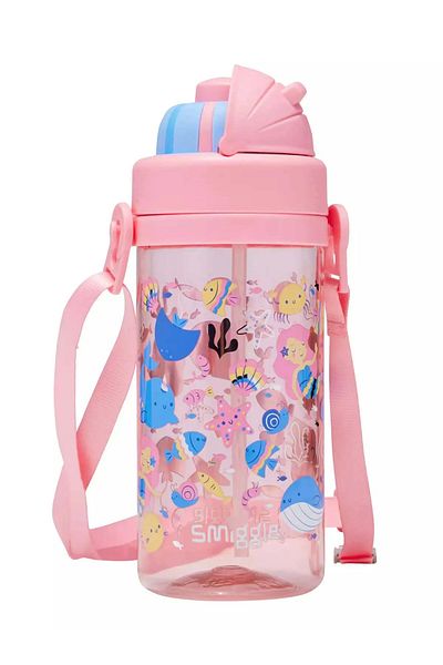 SMIGGLE Mermaid and Underwater Vivides Patterned Bpa-Free Crew-Size Plastic Drinker 400 ml