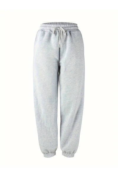 CAONNES Pantaloni de trening unisex gri cu picior de jogger - elastic SHAH MO...