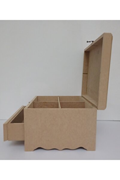 BOZKAR صندوق إكسسوارات ديكور متعدد الأغراض (مع درج وغطاء)