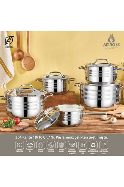 Amboss 10 Piece Stainless Steel Cookware Set
