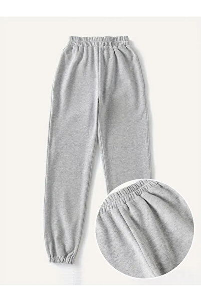 CAONNES Pantaloni de trening unisex gri cu picior de jogger - elastic SHAH MO...