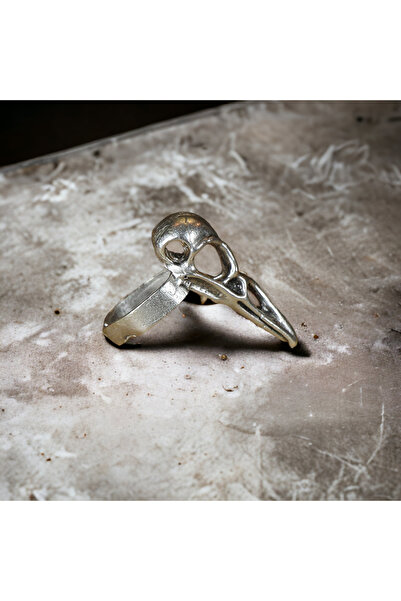 Atolyezone 4 Adet 925 Ayar Gümüş Kaplama Death Ayarlanabililir Yüzük Seti