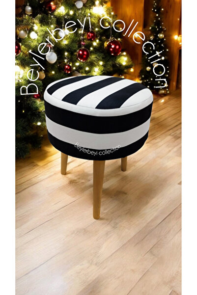 BEYLERBEYİ Coco Puf, düz kumaş,3 Ayak,oturma Odası, Makyaj Masası Pufu