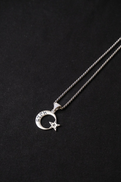 cheetah quality Ay Yıldız Paslanmaz Çelik Zincir Erkek Kolye