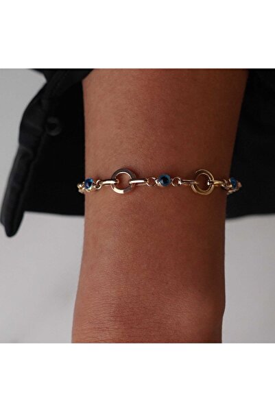 İzgi Kuyumculuk Nazar Boncuklu Zincir Bileklik