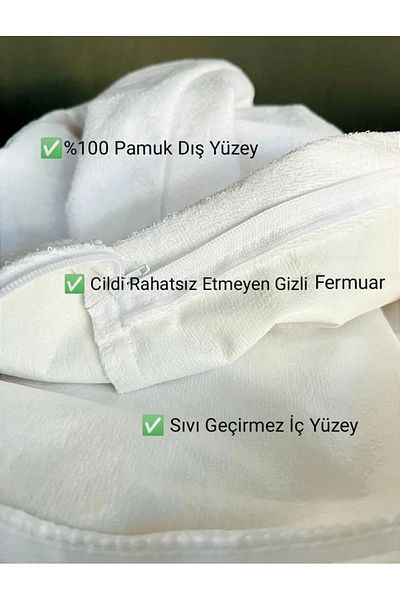 CollessiaHome 100% bumbac rezistent la apă, 2 perechi, 4 bucăți, pernă de protecție pentru saltea