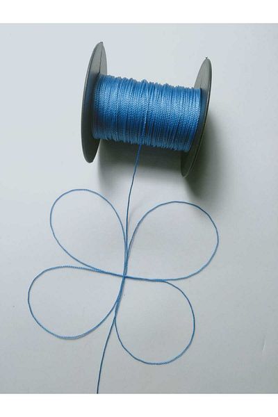 Eskişehir hobi sanat 0,8 mm 20 μέτρα κορδόνι χάντρες προσευχής Μπλε θάλασσας