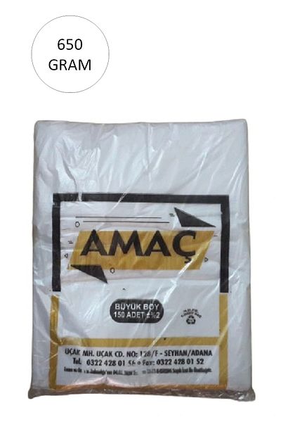 AMAÇ Transparent Hırçır Athlete Bag Large Size 29x52 Cm 650 Gr (1 Pack-Takriben 150 Pieces)