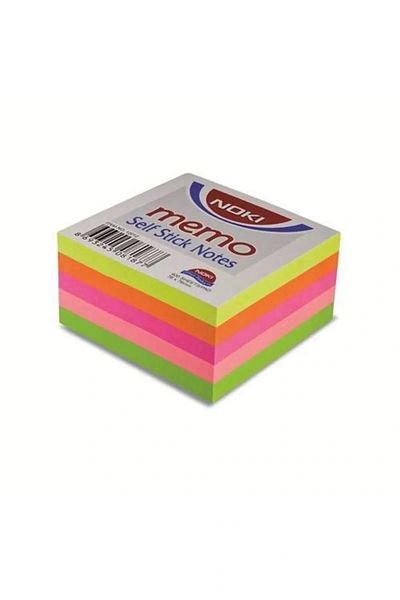 Noki Memo 12012 75 X 75 Mm Neon Cube Adhesive Note Paper 400 Sheets Neon