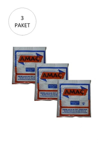 AMAÇ Transparent Hırçır Athlete Bag Small Size 25x42 Cm 650 Gr (3 Pack-Takriben 900 Pieces)