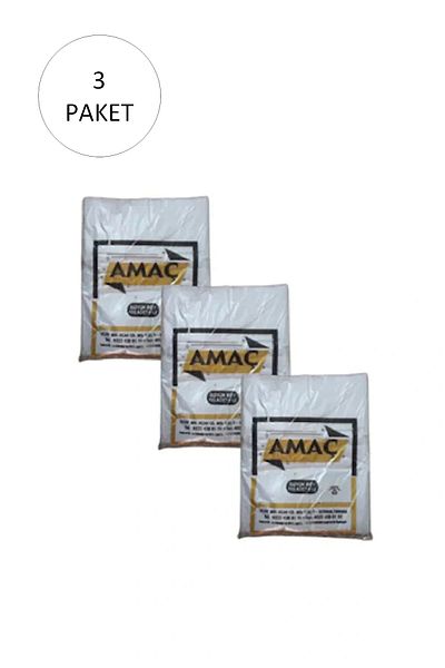 AMAÇ Transparent Hırçır Athlete Bag Large Size 29x52 Cm 650 Gr (3 Pack-Takriben 450 Pieces)