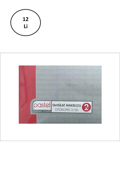 Pastel A5 Size Auto Copy Collectible Receipt - 2/50 (2 Nüsha) Pack of 12